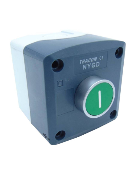 Box with gear push button with complete "I" inscription - NYG Series