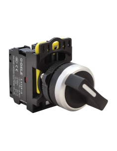 Elektrischer 2-Positionen-Wahlschalter 1NO+1NC 22mm NYK3-S21BK | ADAJUSA | Preis