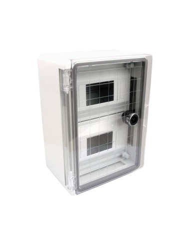 Schrank 400 x 300 x 165 mm großes ABS-  mit transparenter Tür und Frontchassis der TME-Serie