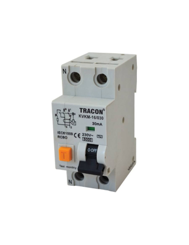 Differential MCB circuit breaker 25A 30mA Class AC - Tracon