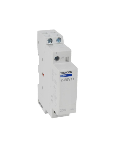 Modular contactor 25A 2Poles open 24Vac - Tracon