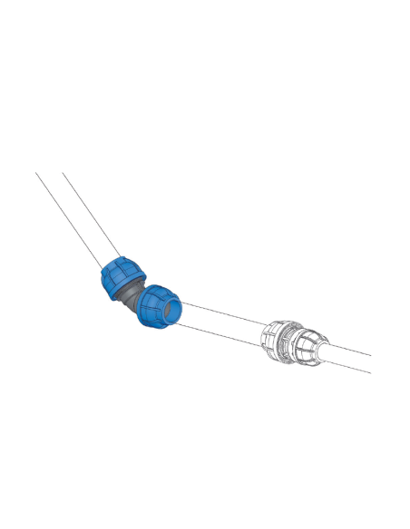 Ellbogenverschraubung a 45° Durchmesser 32 mm – Sicomat