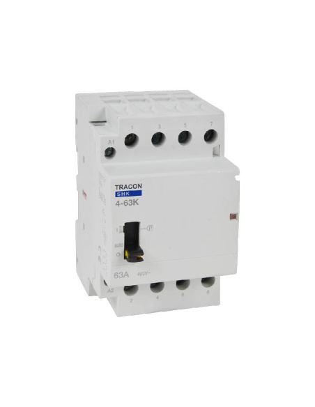 Modularer Schütz 40A 4Pole offen 230Vac mit manueller Steuerung - Tracon