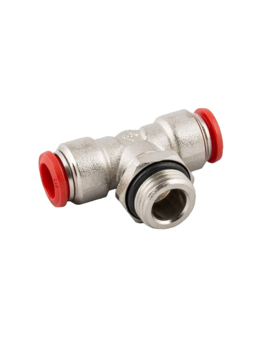 Adjustable T fitting with central thread 3/8 tube 8 Series 50000 - Aignep