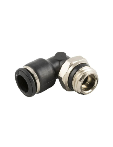 Male tapered swivel elbow fitting (short) 1/8 pipe 4mm Series 55000 - Aignep