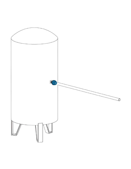 Straight aluminum female Elbow union 1 1/2 tube 50mm - Sicomat