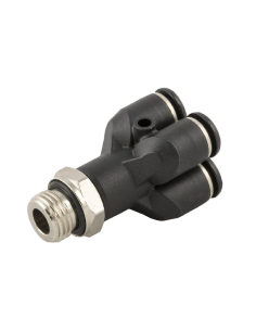 Doppel-Y-Verschraubung Eingang 1/8 und Ausgang Durchmesser 6mm Serie 55000 - Aignep| ADAJUSA