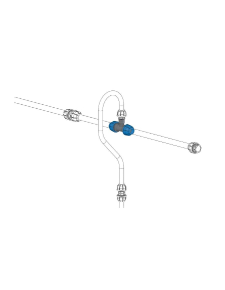 Female T- Elbow union 1/2 tube 25mm - Sicomat