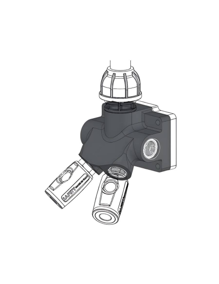 Polyamide and aluminum distributor 4 outputs 3/4 female input - Sicomat