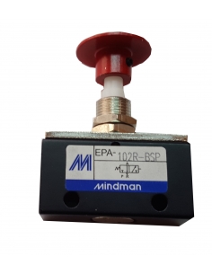 Pneumatischer Druckknopf rot 1/8-3/2 NC - Mindman - ADAJUSA 2