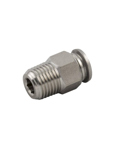Gerades konisches Außengewinde 1/8 Rohr 4 mm INOX Serie 60000 - Aignep