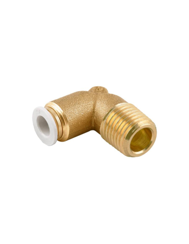 Conical male elbow fitting 1/8 4mm tube for food and drinking water use Series 59000 FOOD - Aignep