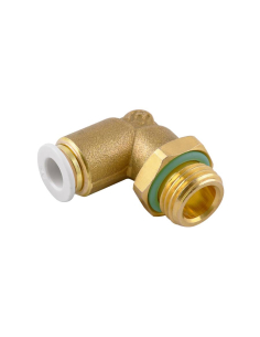 Male cylindrical adjustable elbow fitting 1/4 8mm tube for food and drinking water use Series 59000 FOOD - Aignep | ADAJUSA