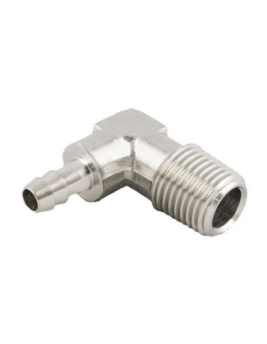 Conical male 1/4 L Spike for rubber diameter 6mm INOX Series 62000 - Aignep