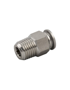 Automatic straight fitting 1/8 tube 6mm INOX Series 60000 - Aignep | ADAJUSA