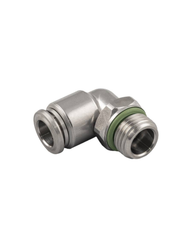 Konischer männlicher, ausrichtbarer Winkelanschluss 3/8 8 mm Rohr mit INOX-Dichtung Serie 60000 - Aignep