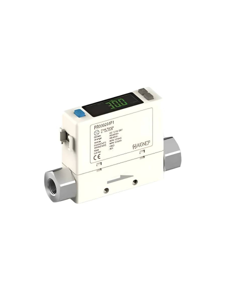 Digitaler Durchfluss- und Drucksensor 0-200l/min PNP + Analogausgang (1-5V) - Aignep