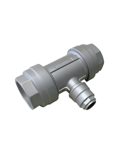 Aluminium-T-Stück für Kondensatablauf, Durchmesser 63 mm, Fallrohr 20 mm – Aignep