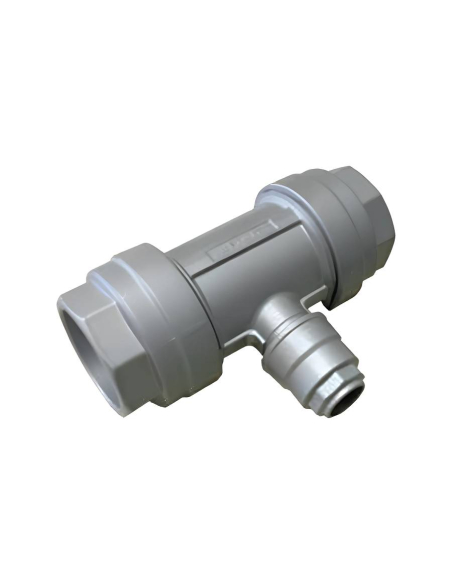 Aluminium-T-Stück für Kondensatablauf, Durchmesser 50 mm, Fallrohr 20 mm – Aignep