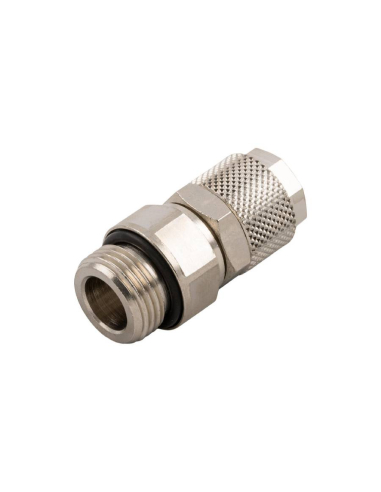 Adjustable straight cylindrical male fitting 1/4 tube 6/4 Series 1000 - Aignep