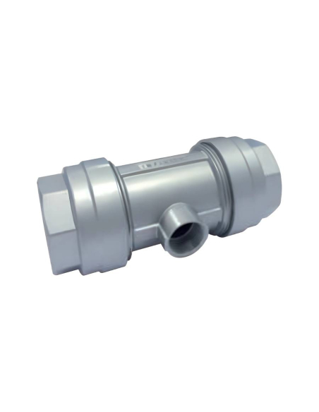 Aluminium-Armatur für T-Fallrohr, Durchmesser 63 mm, 3/4 weibliches Fallrohr – Aignep