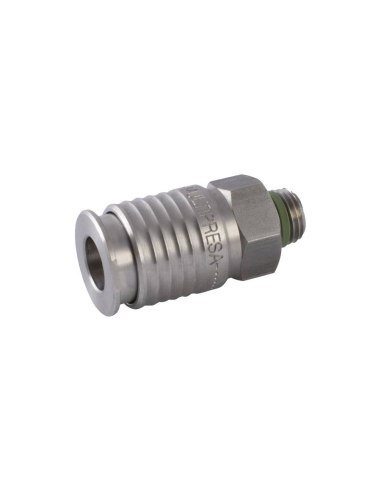Short male quick connector 1/4 INOX universal series - Aignep