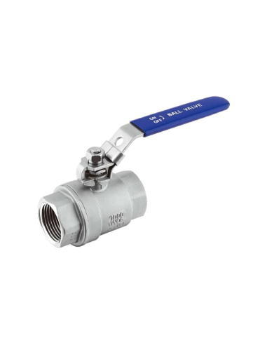 2 way 2-female INOX shut-off valve with lever Aignep