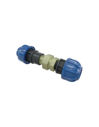 Straight fitting with connection 3 pieces 1/2 diameter 20mm - Sicomat