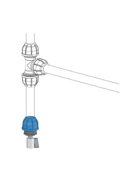 Stecker mit Kugelhahn für Rohr mit 40 mm Durchmesser - Sicomat