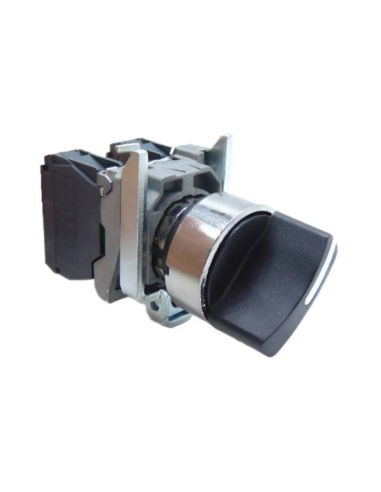 3-position metal selector with return 2 open contacts (NO) - SCHNEIDER