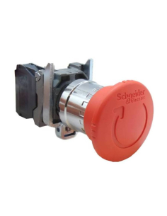 Mushroom stop push button 1NC diameter 40 metallic XB4 SCHNEIDER | ADAJUSA | price