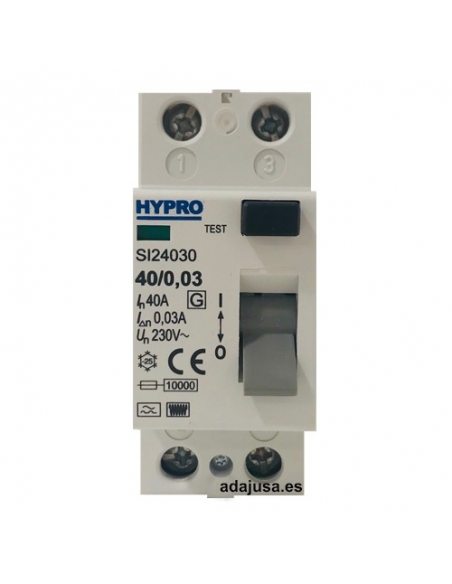 Superimmunisiertes 2-poliges 40A 30mA Differential - Hypro