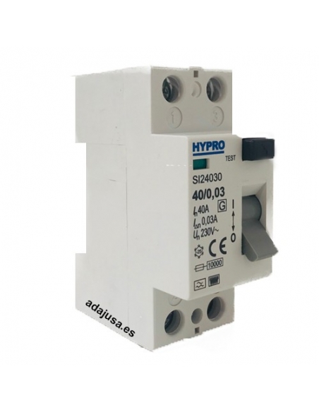 Superimmunisiertes 2-poliges 40A 30mA Differential - Hypro