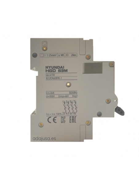 4-poliger Schutzschalter 6A (4x6A) - Hyundai Electric