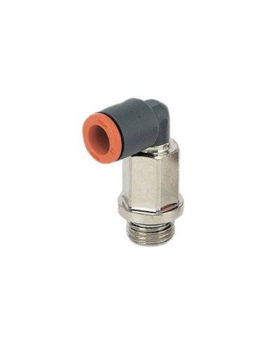 Extended swivel elbow fitting M5 tube 4mm technopolymer - Metal Work