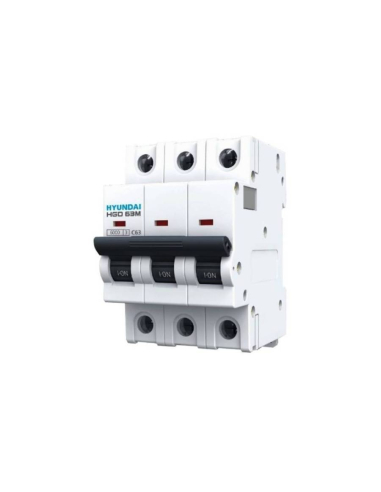 3 pole 63A (3x63A) MCB circuit breaker curve D - Hyundai Electric