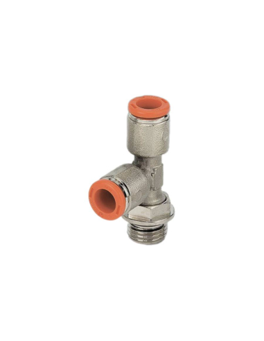 Swivel T-fitting with side thread 1/8 tube 4mm - Metal Work