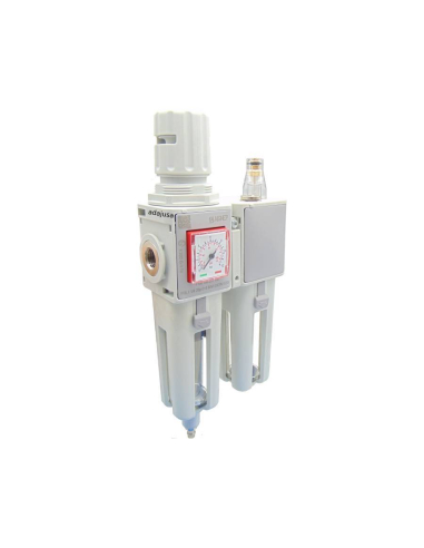 Pneumatic filtering unit 3/4 regulation 0-8 bar automatic drain size 3 FRL EVO series - Aignep