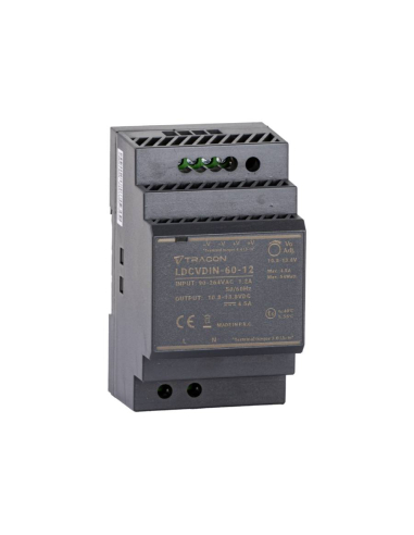 Power supply 12Vdc 4.5A 54W DIN rail