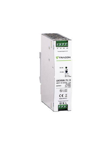Power supply 12Vdc 6.3A 75W DIN rail