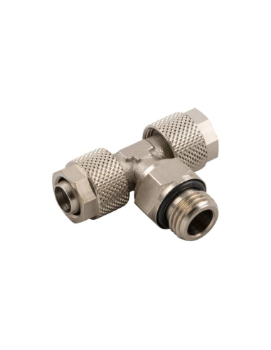 Adjustable T-fitting male central thread 1/4 tube 6/4 Series 1000 - Aignep