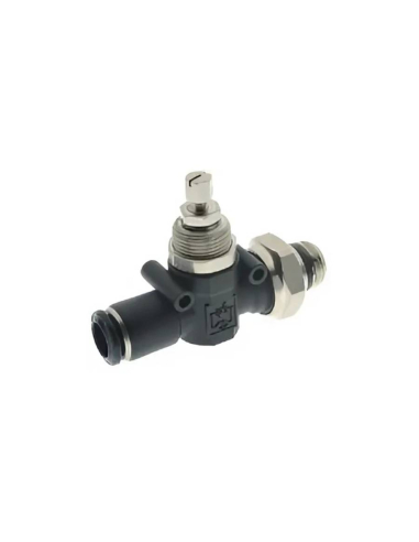 Unidirektionaler Regler 6 mm Rohr – 1/4 kurzes Außengewinde für Ventil – Aignep