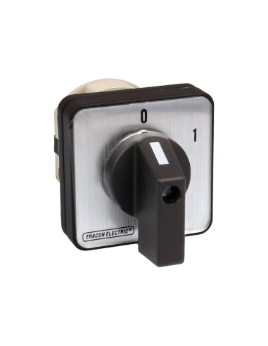 Single-phase cam switch 2 poles 20A ON-OFF black handle (60º)