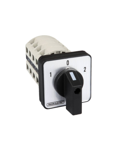 4 pole cam switch 32A 1-0-2 black lever (90º)