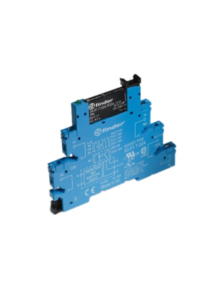Halbleiterrelais (SSR) 24 V DC, 1 Kontakt, 2 A mit DIN-Schienensockel – FINDER 38 SERIE