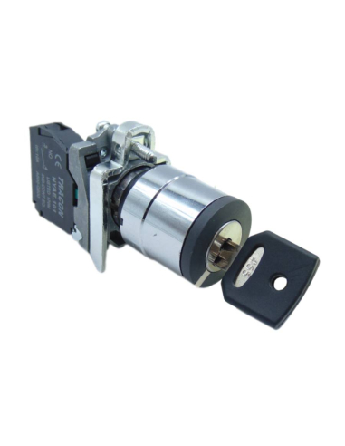 2-position metal key selector OFF-ON 1 open...