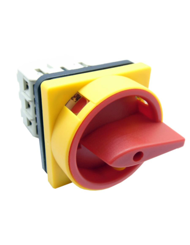 Three-phase 3-pole 32A ON-OFF Switch disconnector yellow-red