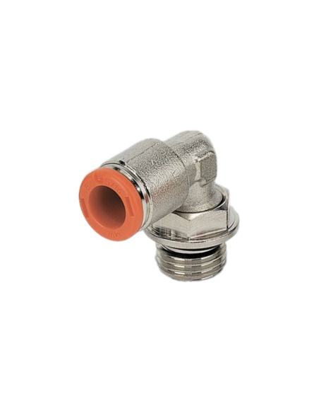 Cylindrical swivel elbow fitting 1/4 tube 4mm - Metal Work | ADAJUSA