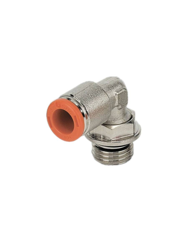 Cylindrical swivel elbow fitting 1/4 tube 10mm - Metal Work