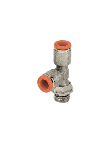 Drehbares T-Stück mit 1/8-Seitengewinde, 8-mm-Rohr – Metal Work